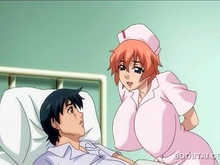 A Well-endowed Anime Nurse Performs Oral Sex And Engages In Sexual Intercourse With A Man In An Animated Video